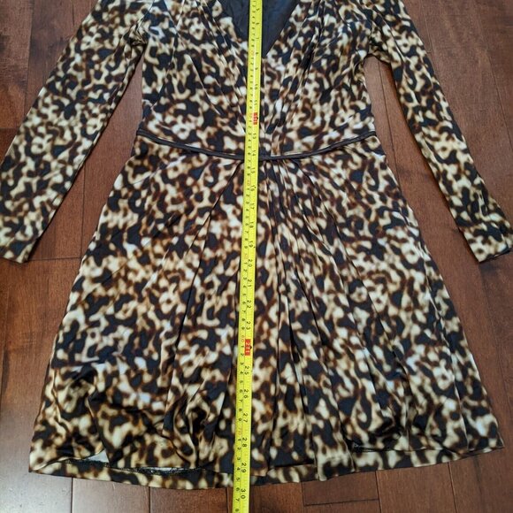 Valentino Hiver 2008 women's leopard print long sleeve dress in size small - Picture 7 of 9